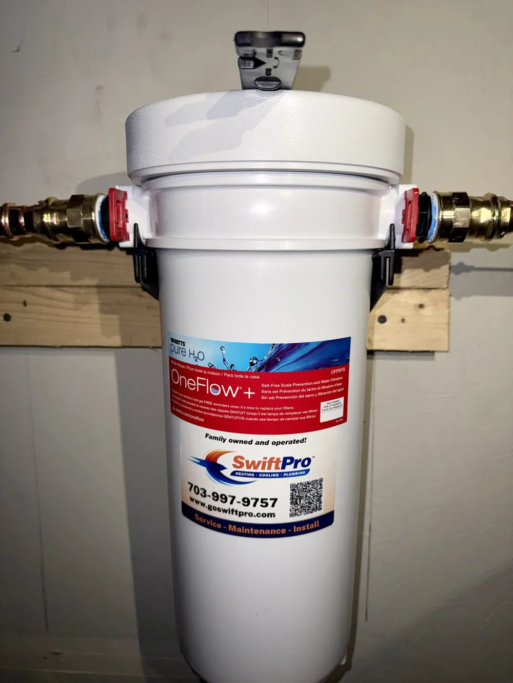 Water filtration installed by SwiftPro